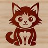 Sitting Pretty Cat Clipart Image A simple illustration of a cute cat sitting on its haunches.