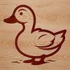 Whimsical Waterfowl SVG Design A simple line drawing illustration of a cute duck character in various formats, suitable for cutting machines like Cricut.