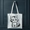 A simple line drawing of a cute sitting cat, suitable for vector art projects.
