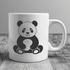 Cute Cartoon Panda SVG Design An isolated vector graphic design featuring a cartoon panda.
