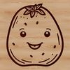 Simple Potato Illustration A vector illustration of a single potato with simple lines and shapes.
