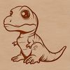 A prehistoric baby Tyrannosaurus Rex illustration in vector format.