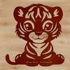 Cute Tiger Vector Illustration A sitting tiger illustration in vector format.