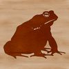 A detailed illustration of a wild toad in profile, suitable as vector art for various design applications.