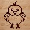 Line Art Turkey Illustration A simple line drawing of a cute turkey.