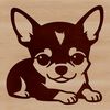 A small breed dog with a distinctive head shape, ideal for digital cutting machines and vector designs.
