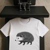 Detailed Vector Hedgehog Graphic A detailed illustration of a hedgehog in a digital format.