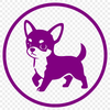 An SVG graphic of a Chihuahua animal silhouette design.