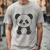 Simple Panda Illustration in Vector Format SVG illustration of a panda animal in simple vector design.