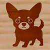 Small breed dog illustration in vector format.