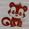 Colorful Skunk Illustration A colorful illustration of a skunk, suitable for vector art designs and crafts.