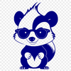 Cartoon Skunk in Cool Goggles A cartoon skunk wearing sunglasses, created as vector art for graphic design.