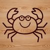 Simple Crab Illustration A simple line drawing of a cute wild animal, a crab, designed as an SVG vector art.