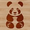 A digital graphic of a panda, designed as a versatile clip art image.