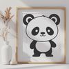 Natural Environment SVG Clip Art An illustration of a wild panda in a natural environment, suitable for vector art designs.