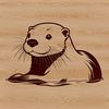 A detailed illustration of a wild otter in various poses.