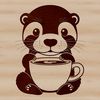 An SVG vector graphic image of a cute otter animal.
