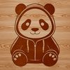 Wild Panda in Hoodie Illustration A cute cartoon illustration of a wild panda wearing a hoody, suitable for vector design and commercial or personal projects.