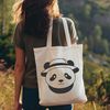 Friendly Panda in a Chapeau A black and white illustration of a giant panda wearing a hat.