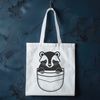 A stylized illustration of a badger, suitable for vector design and cutting machine projects.