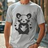 Wildlife Possum Illustration with Heart Motifs A detailed illustration of a possum animal with heart motifs and decorative elements.