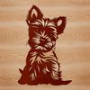 Cute Sitting Yorkshire Terrier Clip Art A sitting Yorkshire terrier dog breed in vector format.