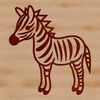 Cute Zebra SVG Graphic Design A simple illustration of a zebra standing on a grassland, suitable for various digital design projects.