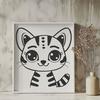 Cute Big Cat - Laser Engraver PNG