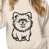 Sitting Pomeranian DXFs - Free Commercial Use