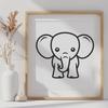 Stunning Elephant - Vinyl DXF