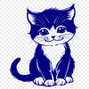 Unique Cat Vector Illustration SVG - Free Download