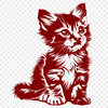 Unique Kitten Vector Drawing