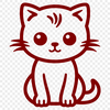 Unique Kitten In DXF - Free Download