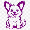 Stunning Sitting Corgi Decal