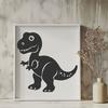 Artistic Baby Dinosaur - Craft SVG