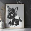 Sitting Donkey Illustration