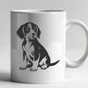 Stunning Puppy Digital Drawing In DXF For Free Download