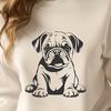 Cute Sitting Dog Stencil