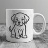 Cute Sitting Labrador Retriever PNG