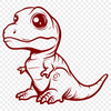 T Rex Decal In PNG & SVG - Free Digital Download