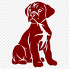 Sitting Boxer Artwork - SVG Free Download