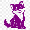 Free Sitting Puppy In DXF - Commercial Use