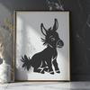 Beautiful Donkey Vector Drawing - Free SVG