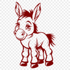 Donkey In DXF For Download, Free Commercial Use