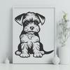 Beautiful Dog Vector Drawing In DXF For Free Download