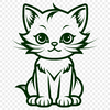 Cute Kitten Image In SVG For Free Download