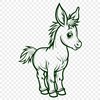 Standing Donkey Vector Drawing - SVG Free Download