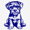 Free Creative Miniature Schnauzer Vector Craft File