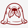 Cute Sitting Sea Lion Vector Art - PDF