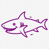 Shark Artwork In SVG, PNG, PDF And DXF Formats